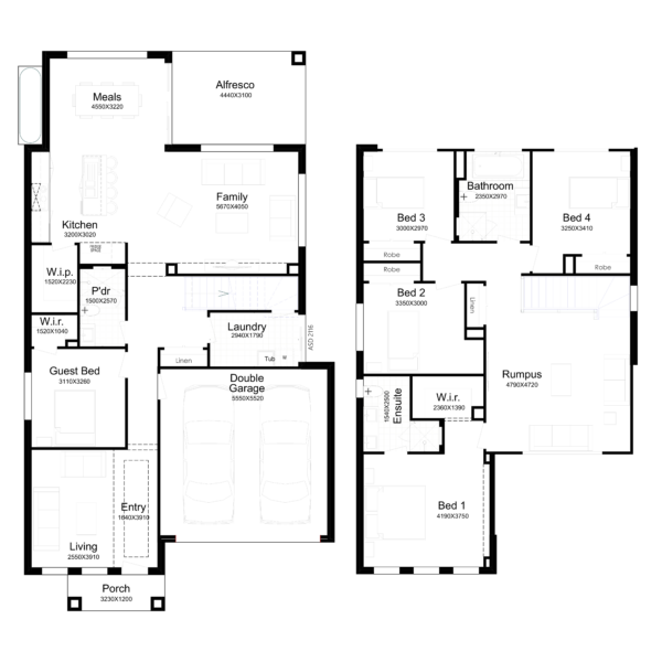 Tiffany Rose 30 | 5 Bedroom 3 Bathroom Double Storey House Plan