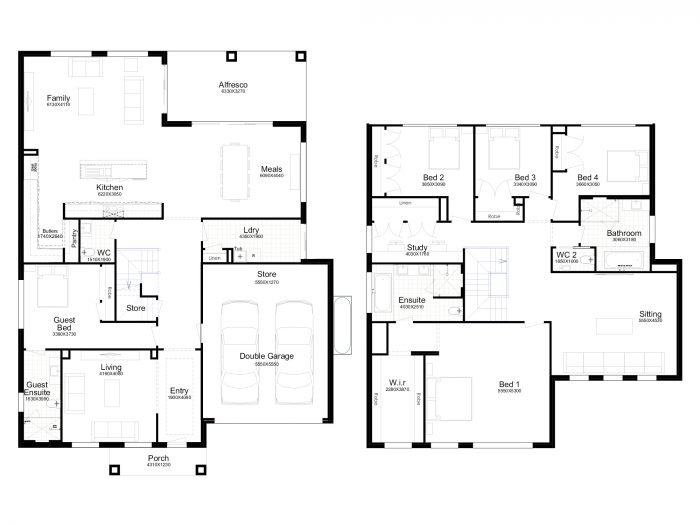 Floor plan for Hawkesbury 45F