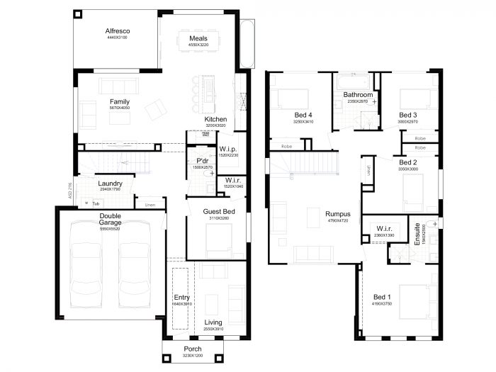 Floor plan for Tiffany Rose 30