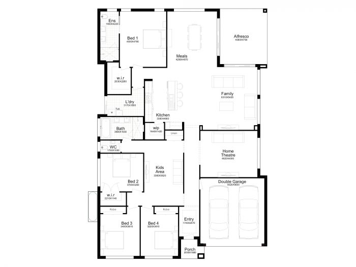 Floor plan for Bethany 32