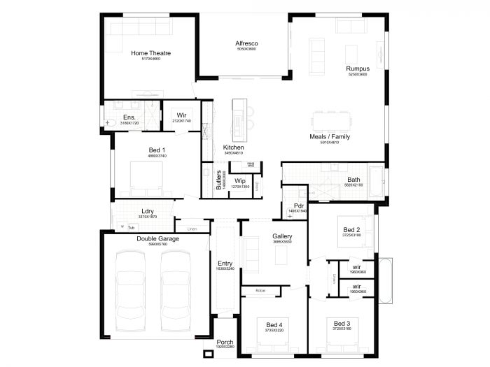 Floor plan for Bethany 33