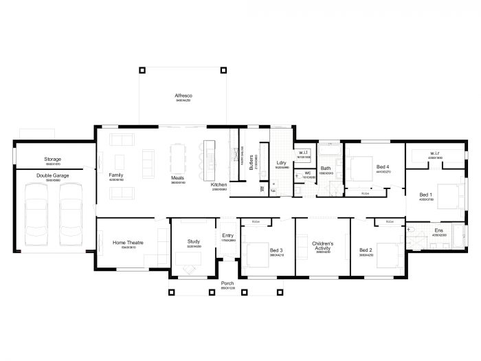 Floor plan for Aria 40