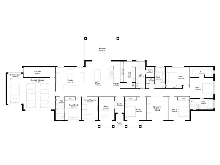 Floor plan for Aria 45